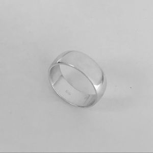 Sterling Silver Men’s Wedding Band, Silver Band